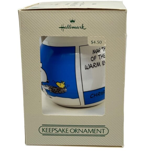 Vintage Hallmark 1983 Peanuts Christmas Ornament Snoopy Woodstock Satin - Picture 6 of 10